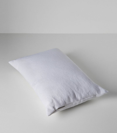 Shop Brunello Cucinelli Linen-blend Cushion (40cm X 60cm) In White