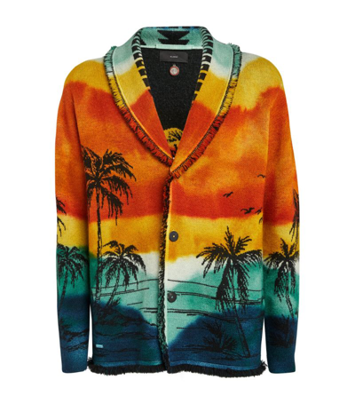 Shop Alanui Wool Paradise Island Icon Cardigan In Multi