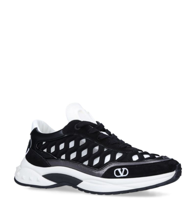 Shop Valentino Ready Go Runner Sneakers In Black