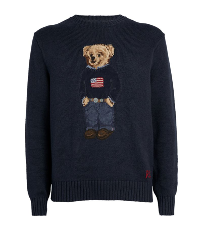 Shop Polo Ralph Lauren Polo Bear Sweater In Navy