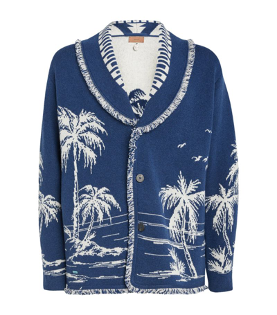 Alanui Surrounded By The Ocean Cardigan In Blue | ModeSens