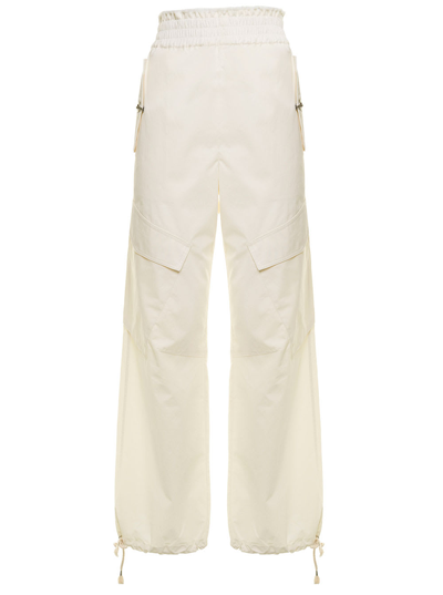 Shop Dion Lee Woman Cotton Cargo Pants In White