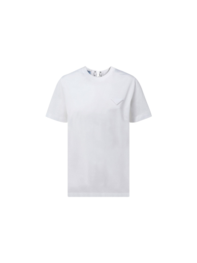 Shop Prada Women's White Cotton T-shirt