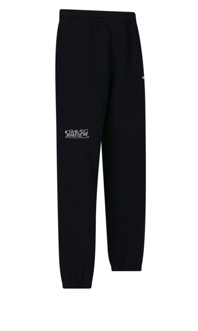 Shop Off-white Men's Black Cotton Joggers