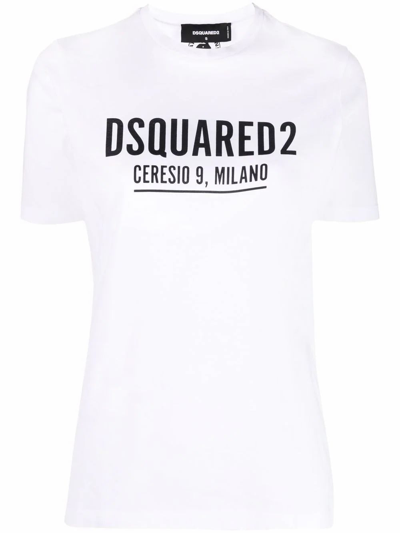 Shop Dsquared2 Women's White Cotton T-shirt