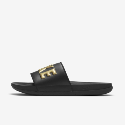Shop Nike Offcourt Men's Slides In Black,black,metallic Gold