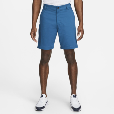 Shop Nike Dri-fit Uv Men's 9" Golf Chino Shorts In Marina