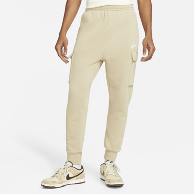 Shop Nike Sportswear Club Fleece Men's Cargo Pants In Limestone,limestone,white