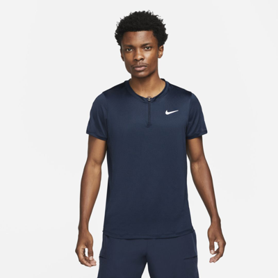 Shop Nike Men's Court Dri-fit Advantage Tennis Polo In Blue