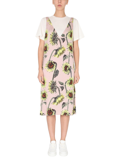 Shop Paul Smith "sunflower" Patchwork Dress In Pink