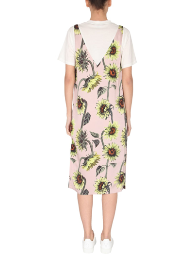 Shop Paul Smith "sunflower" Patchwork Dress In Pink