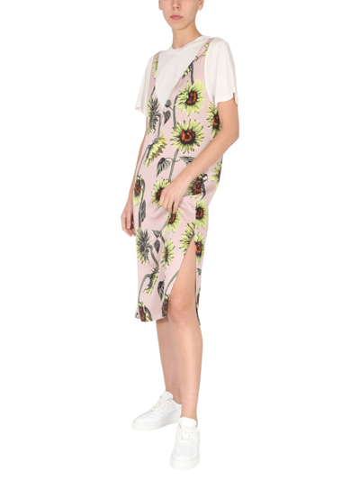 Shop Paul Smith "sunflower" Patchwork Dress In Pink