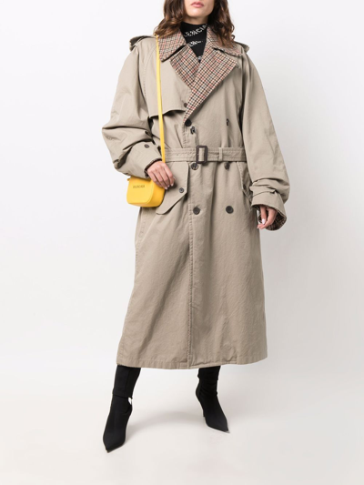 Shop Balenciaga Coats In Beige/brown