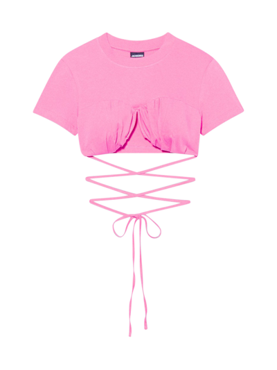 Shop Jacquemus Le T-shirt Baci In Pink & Purple