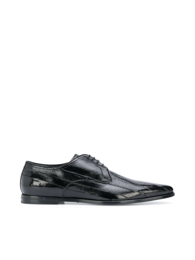 Shop Dolce & Gabbana Point-toe Derby Shoes In Black