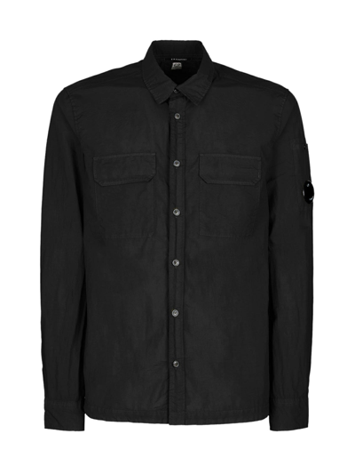 Shop C.p. Company Taylon L Utility Shirt In Black