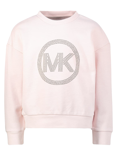 Shop Michael Kors Kids Sweatshirt For Girls In Pink
