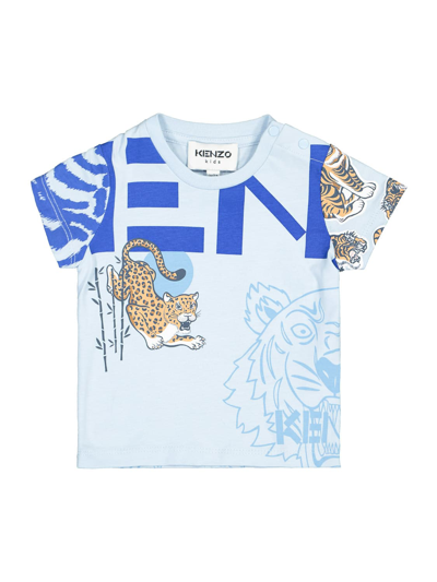 Shop Kenzo Maglietta Per Bambini In Blu