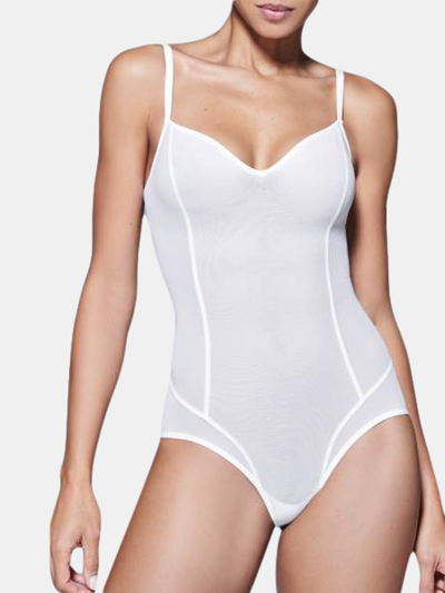 Shop Item M6 All Mesh Shape Thong Bodysuit In White