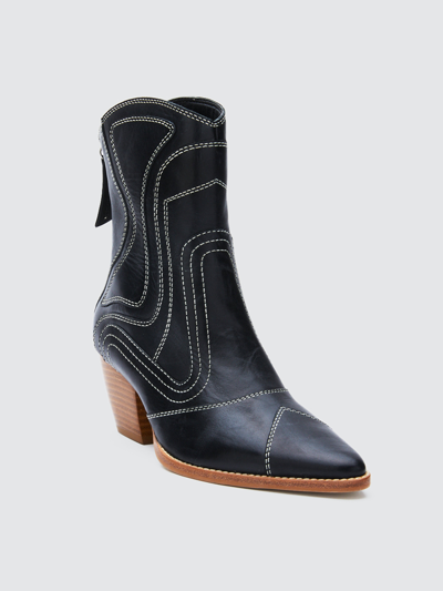 Shop Matisse Aries Leather Boot In Black