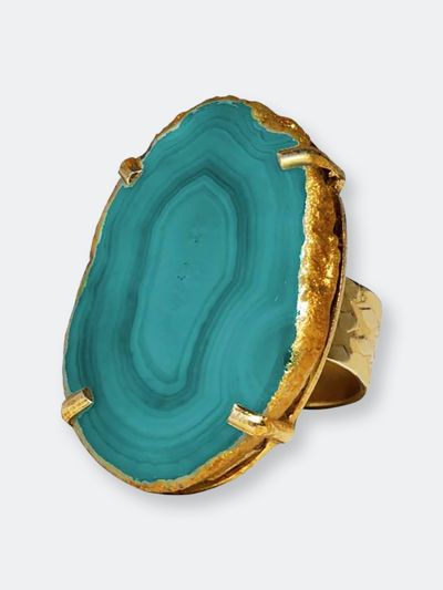 Shop Mela Artisans Reef Runner Ring In Green