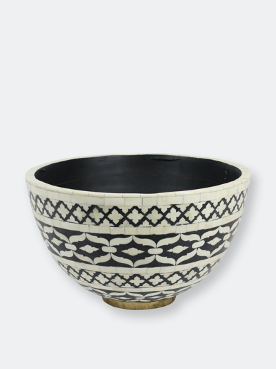 Shop Mela Artisans Imperial Beauty Decorative Bowl In Black