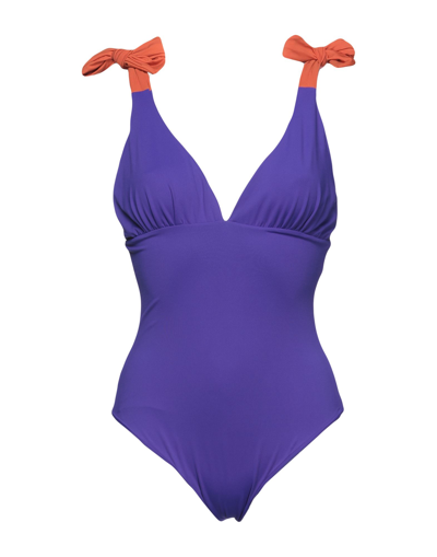 Shop S And S Woman One-piece Swimsuit Purple Size 6 Polyamide, Elastane