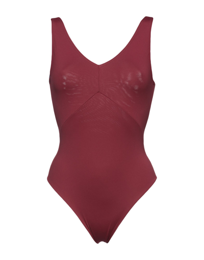 Shop S And S Woman One-piece Swimsuit Garnet Size 10 Polyamide, Elastane In Red