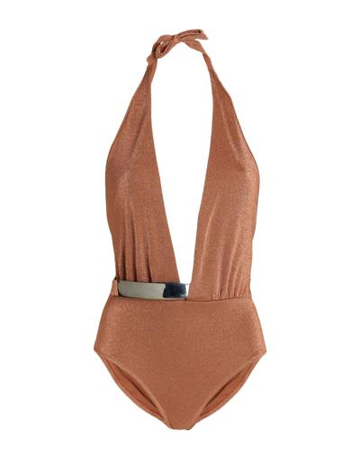Shop Moeva One-piece Swimsuits In Rust