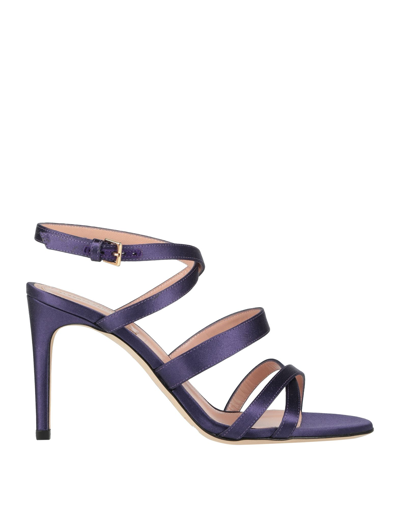 Shop Alberta Ferretti Woman Sandals Purple Size 6 Textile Fibers