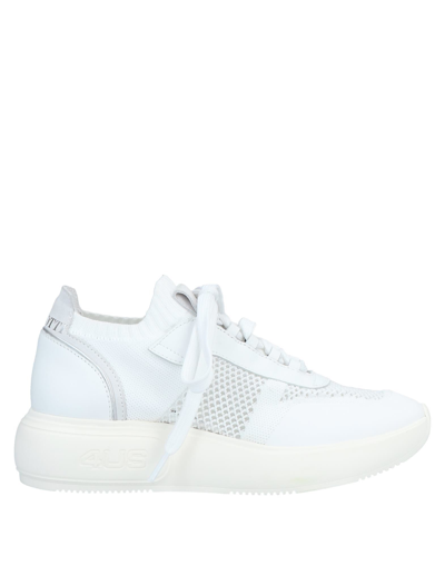 Shop Cesare Paciotti 4us Woman Sneakers White Size 8 Soft Leather, Textile Fibers