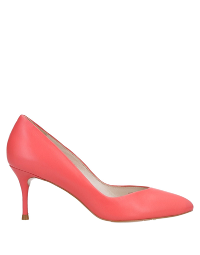 Shop Carlo Pazolini Woman Pumps Coral Size 8 Soft Leather In Red