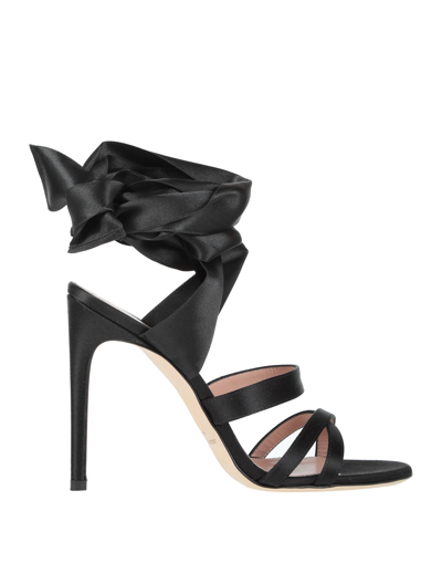 Shop Alberta Ferretti Woman Sandals Black Size 7 Textile Fibers