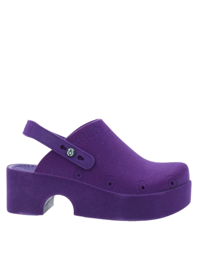 Shop Xocoi Woman Mules & Clogs Purple Size 7 Textile Fibers