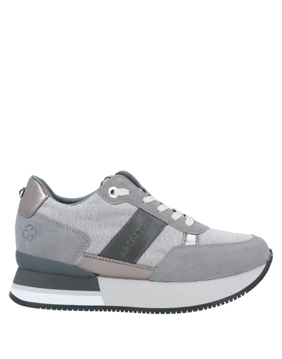 Shop Apepazza Woman Sneakers Light Grey Size 10 Soft Leather, Textile Fibers