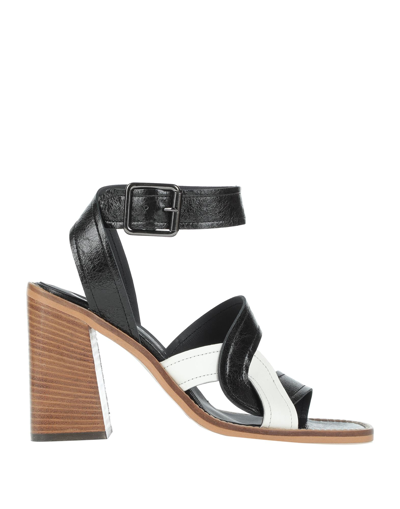 Shop Fiorifrancesi Woman Sandals Black Size 7 Calfskin