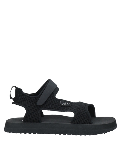 Shop Adno Man Sandals Black Size 10 Textile Fibers