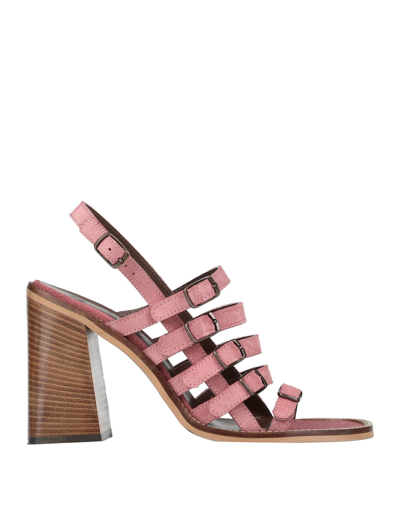 Shop Fiorifrancesi Woman Sandals Pastel Pink Size 9 Soft Leather
