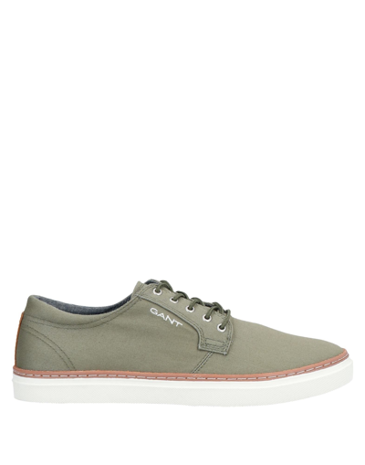 Shop Gant Man Sneakers Military Green Size 7 Lyocell, Soft Leather