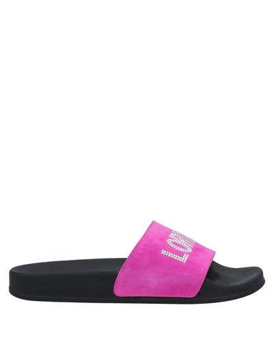 Shop Loriblu Woman Sandals Fuchsia Size 8 Soft Leather In Pink
