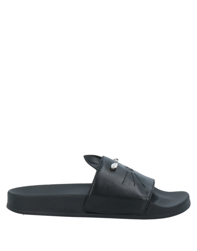 Shop Vivetta Woman Sandals Black Size 7 Calfskin