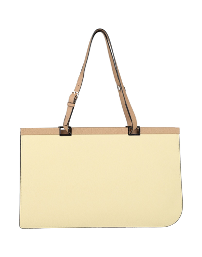 Shop Valextra Woman Handbag Light Yellow Size - Calfskin