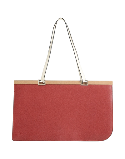 Shop Valextra Woman Handbag Brick Red Size - Calfskin