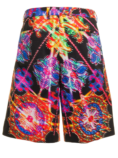 Shop Dolce & Gabbana Man's Multicolor Luminarie Cotton Bermuda Shorts