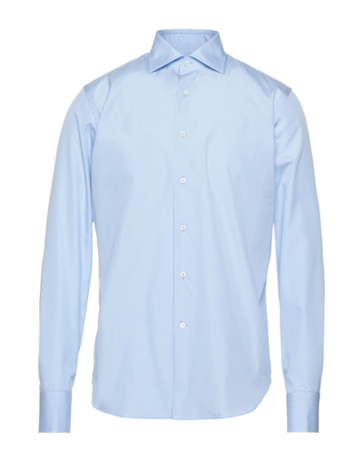 Shop Alessandro Gherardi Man Shirt Sky Blue Size 14 ½ Cotton
