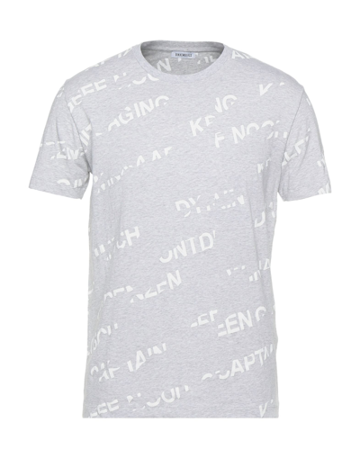 Shop Bikkembergs Man T-shirt Light Grey Size Xs Cotton, Elastane