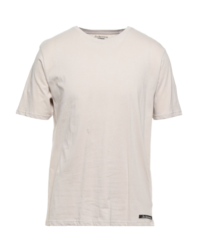 Shop Jeckerson Man T-shirt Beige Size M Cotton