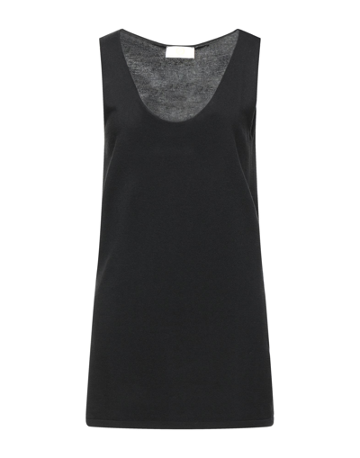 Shop Sara Battaglia Woman Top Black Size 6 Acrylic, Viscose, Cotton, Wool