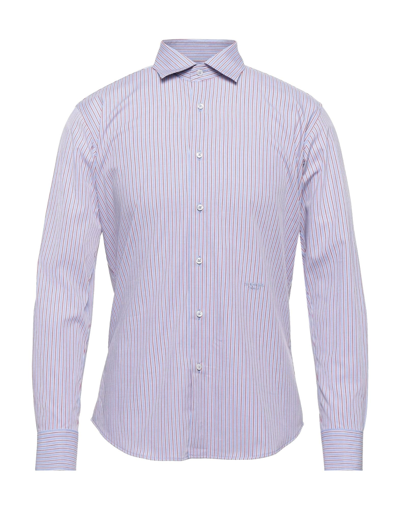 Shop Ermanno Scervino Man Shirt Sky Blue Size 17 Cotton, Elastane