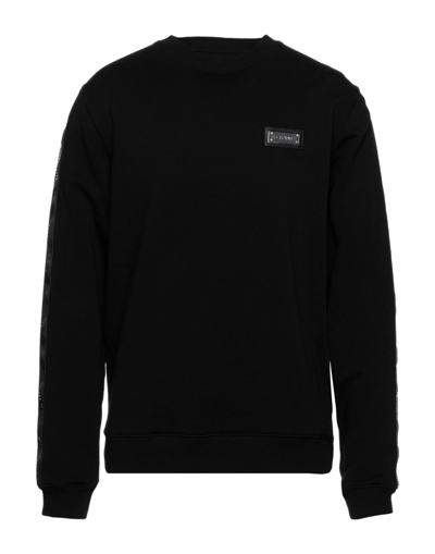 Shop Les Hommes Man Sweatshirt Black Size Xxs Cotton, Elastane